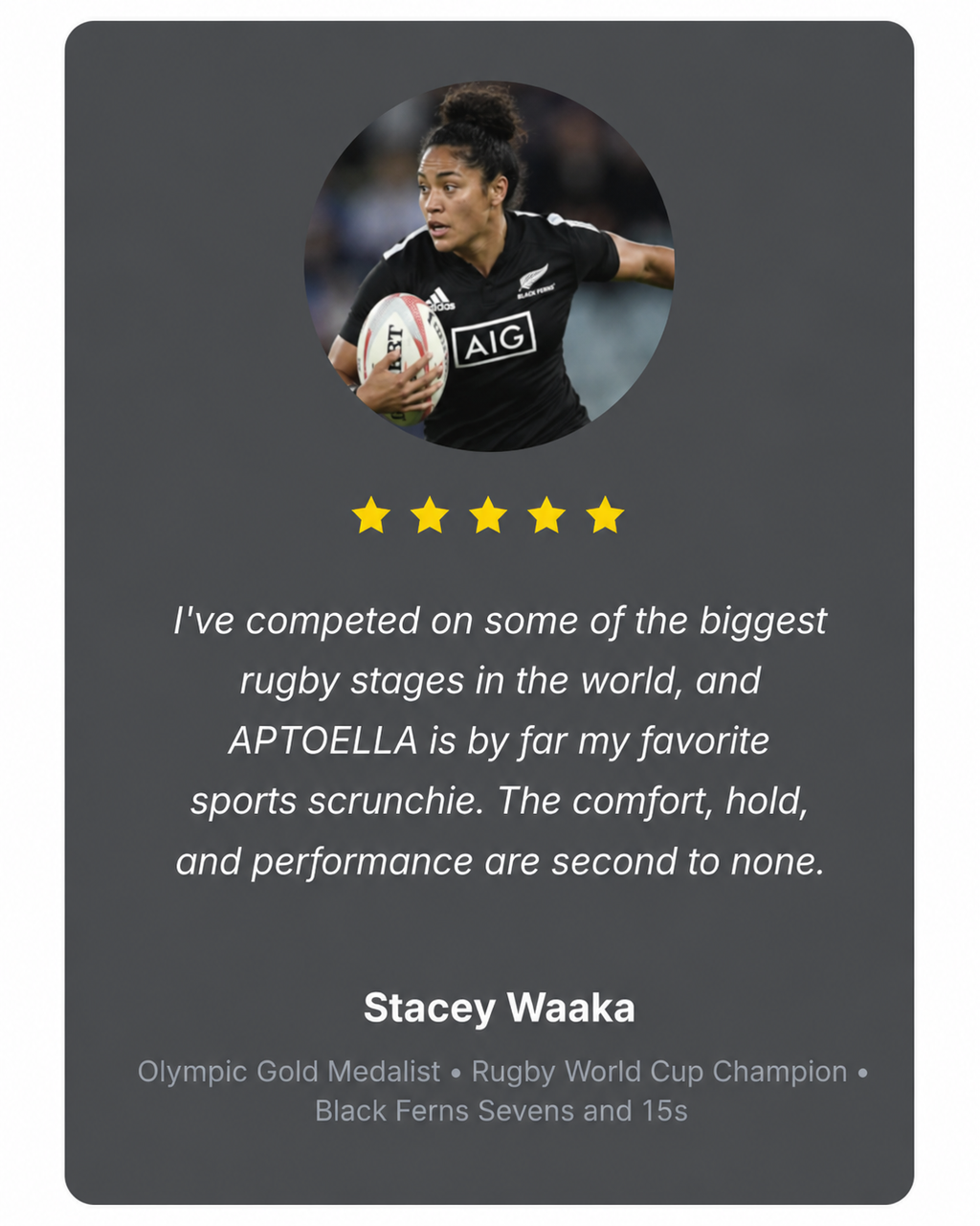 Performance Sports Scrunchie - Rugby Hair Ties for Athletes | APTOELLA